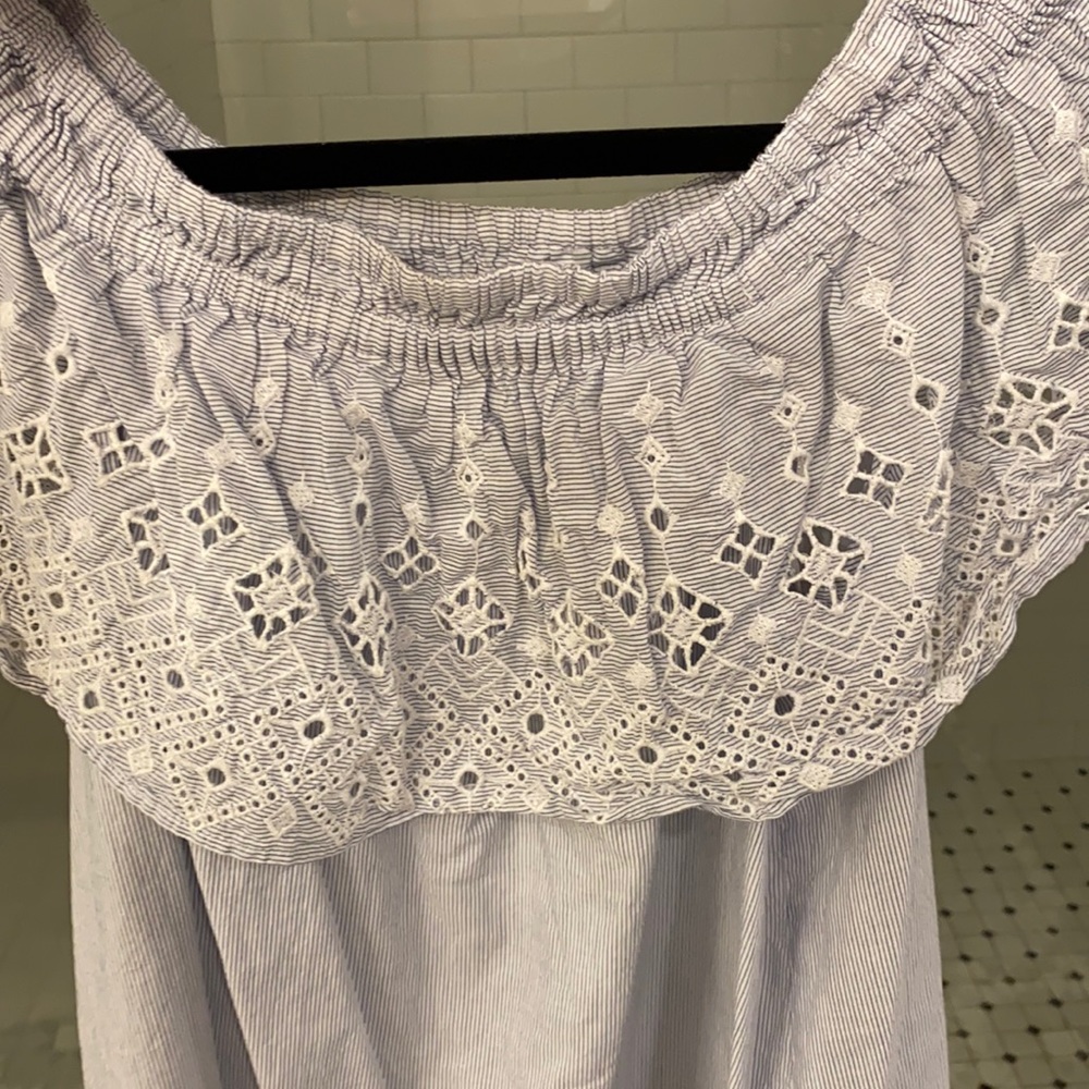 Mini blue cotton dress